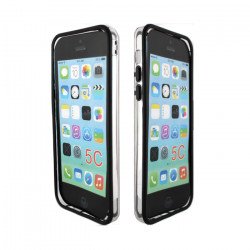 iPhone 5C Bumper Case (Black - Clear)